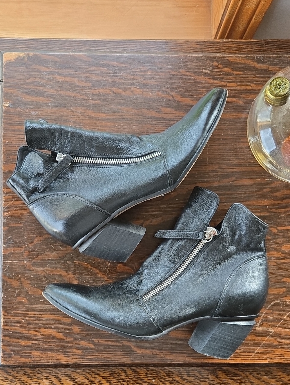 Leather Django And Juliet Boots, Size 38